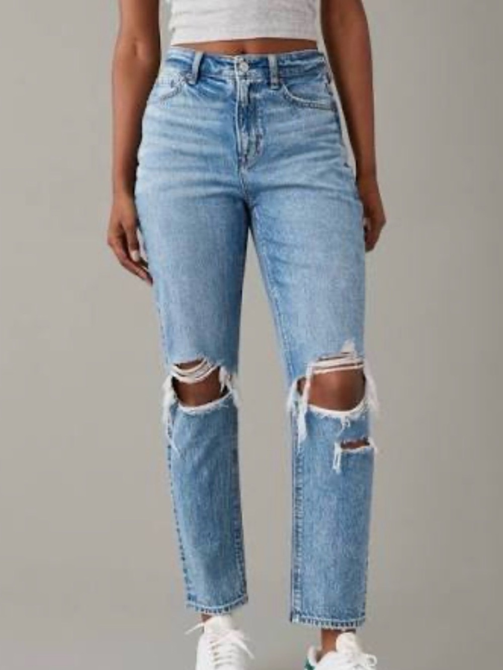 AE strigid Blue High-Rise Distressed Women’s Jeans